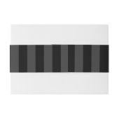 Elagnat Black & Smoky Black Vertical Stripes Uitnodigingen Wikkel (Achterkant Voorbeeld)