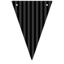 Elagnat Black & Smoky Black Vertical Stripes Vlaggetjes