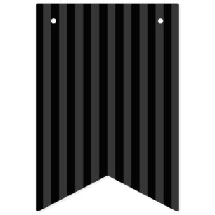 Elagnat Black & Smoky Black Vertical Stripes Vlaggetjes