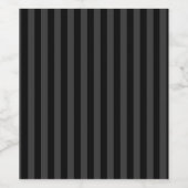 Elagnat Black & Smoky Black Vertical Stripes Wijn Etiket (Enkel label)