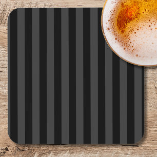 Elagnat Zwart & Rookzwart Verticale Strepen Bier Onderzetter