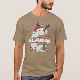 Elaine Kerstmis met Elaine Name voor grappige kers T-shirt