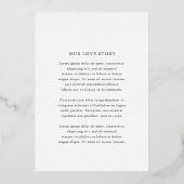 Elaine Monogram Elegant Wedding Folie Uitnodiging (Achterkant)