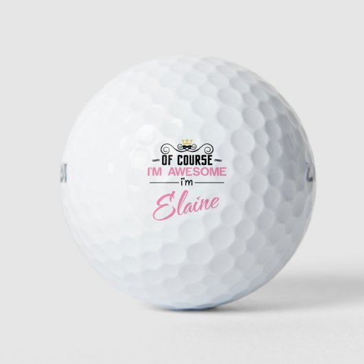 Elaine, natuurlijk ben ik een Geweldige naam Golfballen (Voorkant)