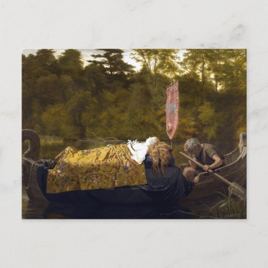 Elaine The Lady of Shalott King Arthur Briefkaart (Voorkant)