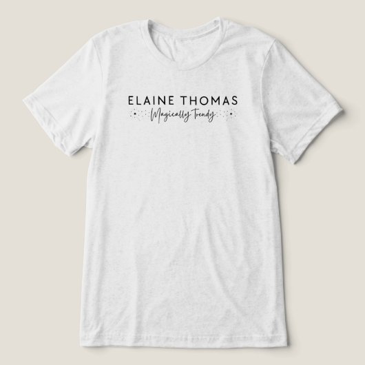 ELAINE THOMAS Magically Trendy Wand Sparkle Black Tri-Blend Shirt (Design voorkant)