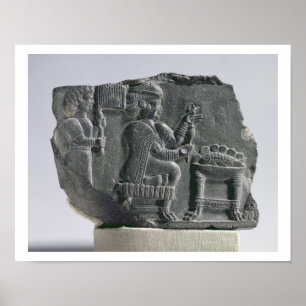 Elamite women spinning, neo-Elamite Period, c.700- Poster