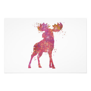 Elan Animal Forêt Faune Sauvage Natuur Monde Terre Foto Afdruk