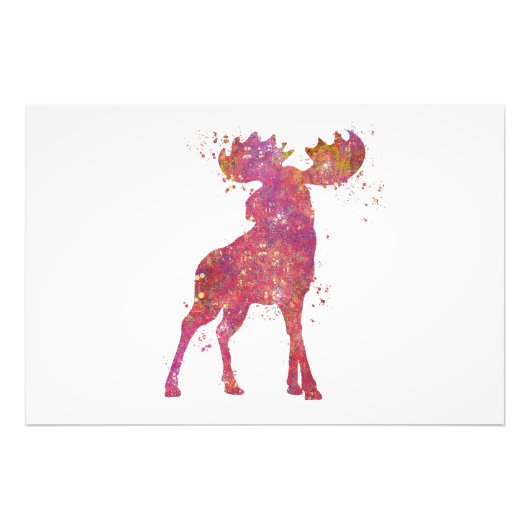 Elan Animal Forêt Faune Sauvage Natuur Monde Terre Foto Afdruk (Voorkant)