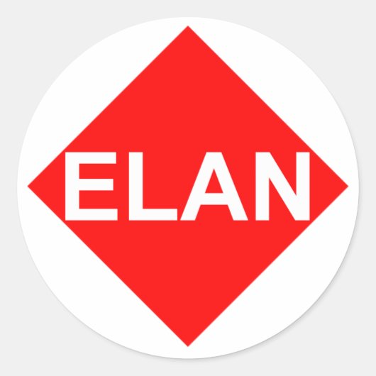 elan aufkleber ronde sticker (Voorkant)