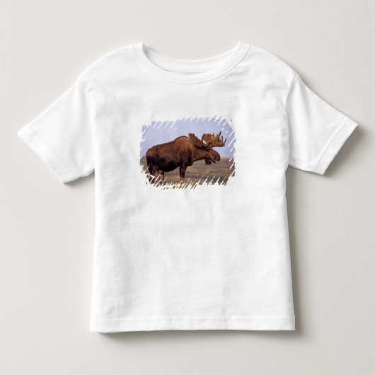 eland, Alces alces, stier met grote gewei Kinder Shirts (Voorkant)