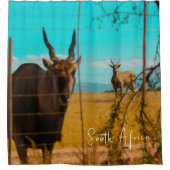 Eland Antelope Animal Zuid-Afrika ZA Douchegordijn (Voorkant)