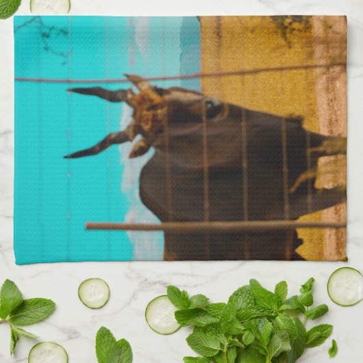 Eland Antelope Animal Zuid-Afrika ZA Theedoek (Gevouwen)