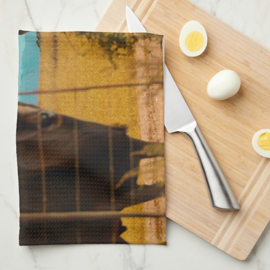 Eland Antelope Animal Zuid-Afrika ZA Theedoek (Quarter Fold)