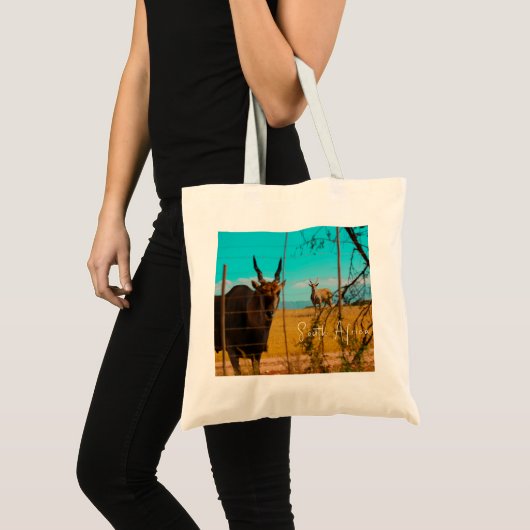 Eland Antelope Animal Zuid-Afrika ZA Tote Bag (Voorkant (product))