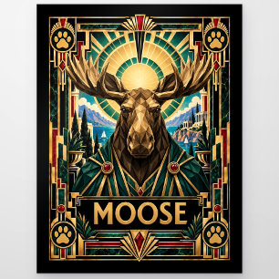 Eland, Art Deco Wilde Dieren Briefkaart
