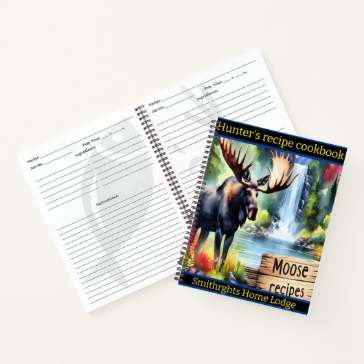 Eland bij een rustige waterval in de herfst notitieboek (Binnen)