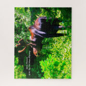 Eland bij Grand Tetons. Kerstgroeten Legpuzzel  (Verticaal)