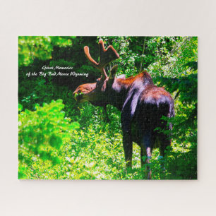 Eland bij Grand Tetons. Kerstgroeten Puzzel