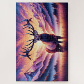 Eland bij zonsopgang, Bergen, Wilde dieren Legpuzzel (Verticaal)