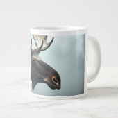Eland blauw ontwerp grote koffiekop (Voorkant rechts)