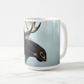 Eland blauw ontwerp koffiemok (Voorkant rechts)