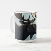 Eland blauw ontwerp koffiemok (Voorkant links)
