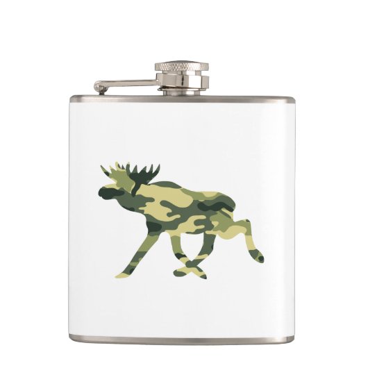 Eland bos camouflage / Camo Heupfles (Voorkant)