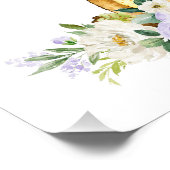 eland, bosdieren, boho, paarse bloemen foto afdruk (Hoek)