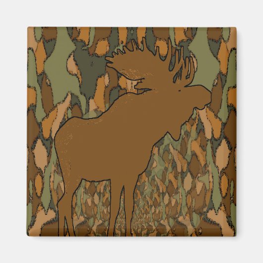 Eland camouflage cadeaus en uitnodigingen magneet (Voorkant)
