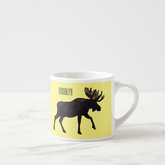 Eland cartoon illustratie espresso kop (Rechts)