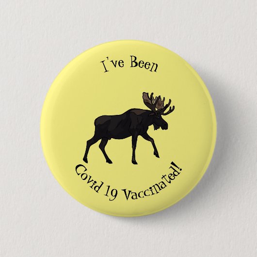 Eland cartoon illustratie ronde button 5,7 cm (Voorkant)