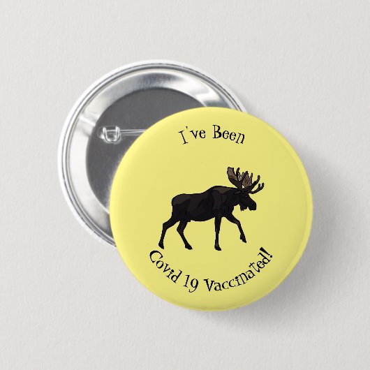 Eland cartoon illustratie ronde button 5,7 cm (Voorkant /achterkant)