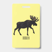 Eland cartoonillustratie badge (Achterkant)