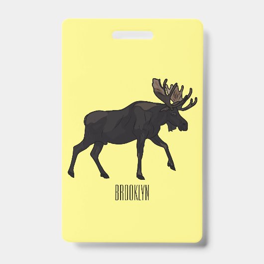 Eland cartoonillustratie badge (Voorzijde)
