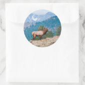 Eland (Cervus Elephus) mannetje burlen Ronde Sticker (Tas)