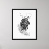 Eland Dier Aquarel Wilde Dieren Kunst Canvas Afdruk (Voorkant)