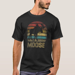Eland Eelk Hert Dier Retro Zonsondergang 1 T-shirt