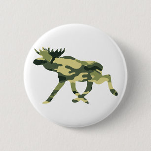 Eland / Eland bos camouflage / Camo Ronde Button 5,7 Cm