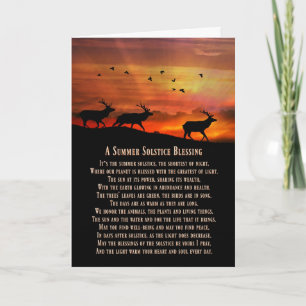 Eland en Zonsondergang Zomerzonnewende Zegeningen Kaart