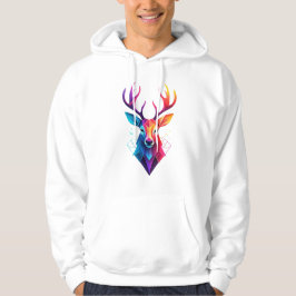 eland, hert, kleurrijke kunst hoodie