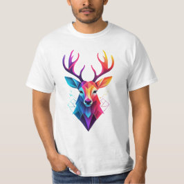 eland, hert, kleurrijke kunst t-shirt