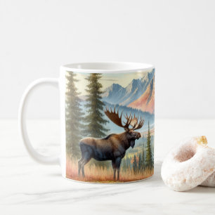 Eland in bergachtig herfstlandschap koffiemok