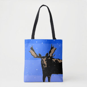 Eland in de winter - Originele natuurkunst Tote Bag