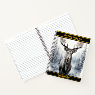 Eland in een besneeuwd bos notitieboek