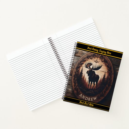 Eland in een schemerig bos notitieboek (Binnen)