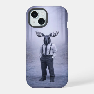Eland in Klassieke Bretels – Stille Bosportret iPhone 15 Case