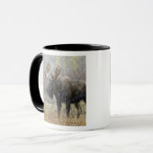 Eland in sneeuwstorm met espbomen mok (Voorkant links)
