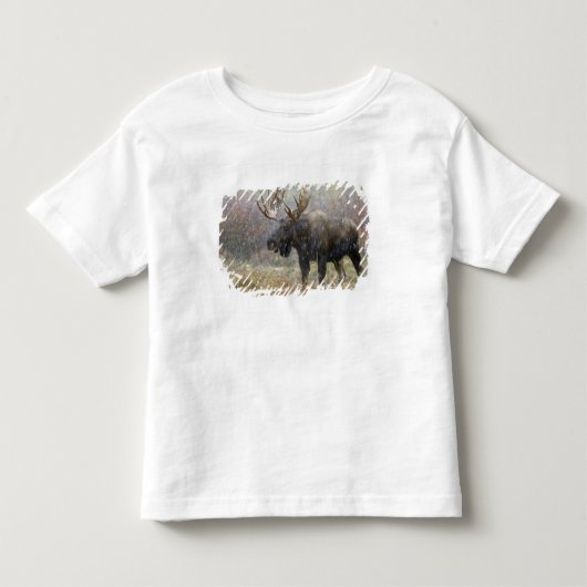 Eland in sneeuwstorm met espes kinder shirts (Voorkant)