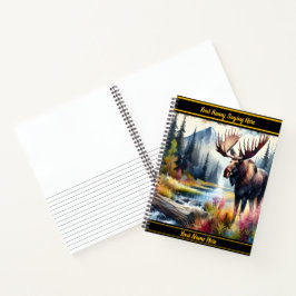 Eland in weelderige herfstnatuur notitieboek